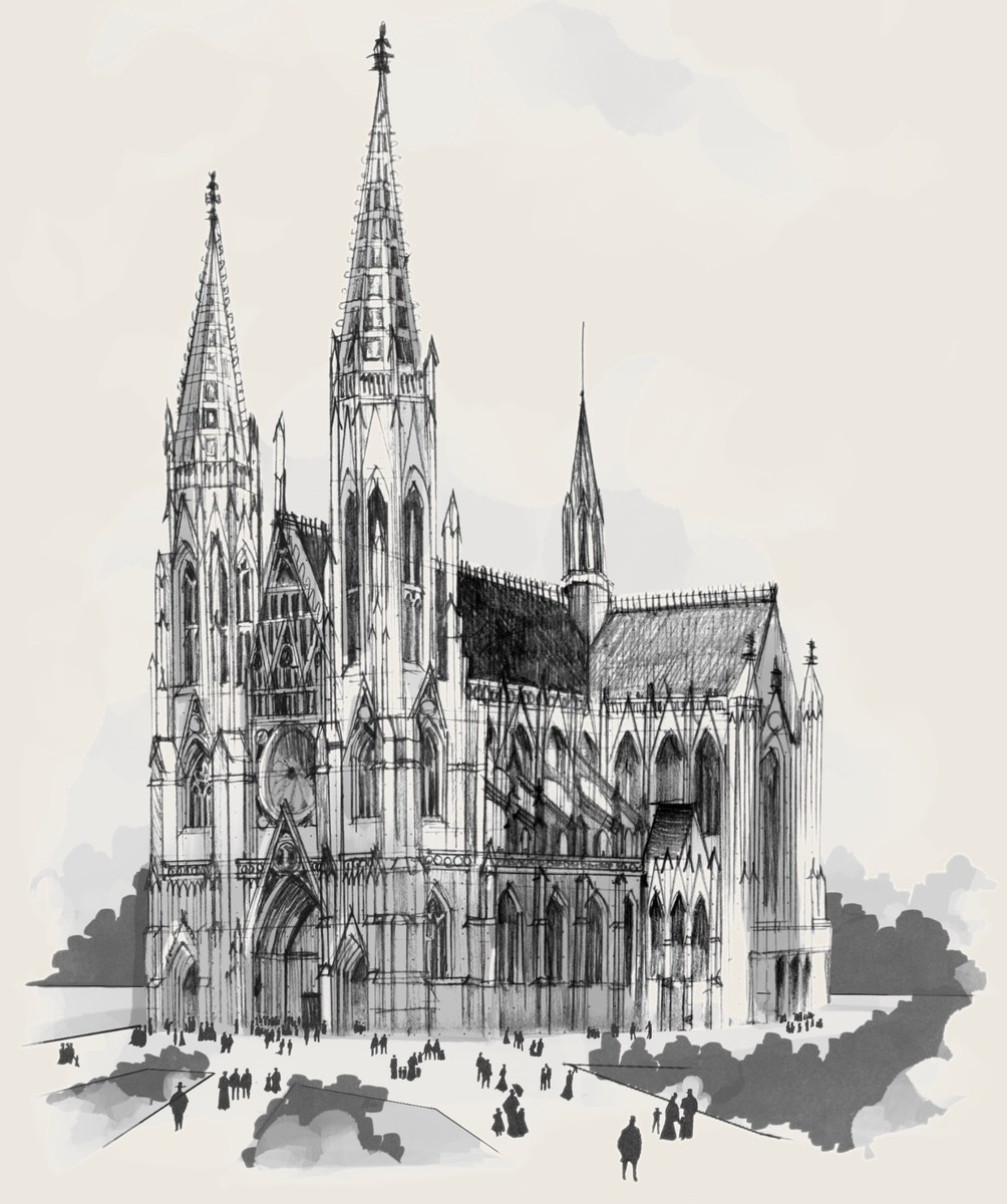 Final rendering — cathedral in context