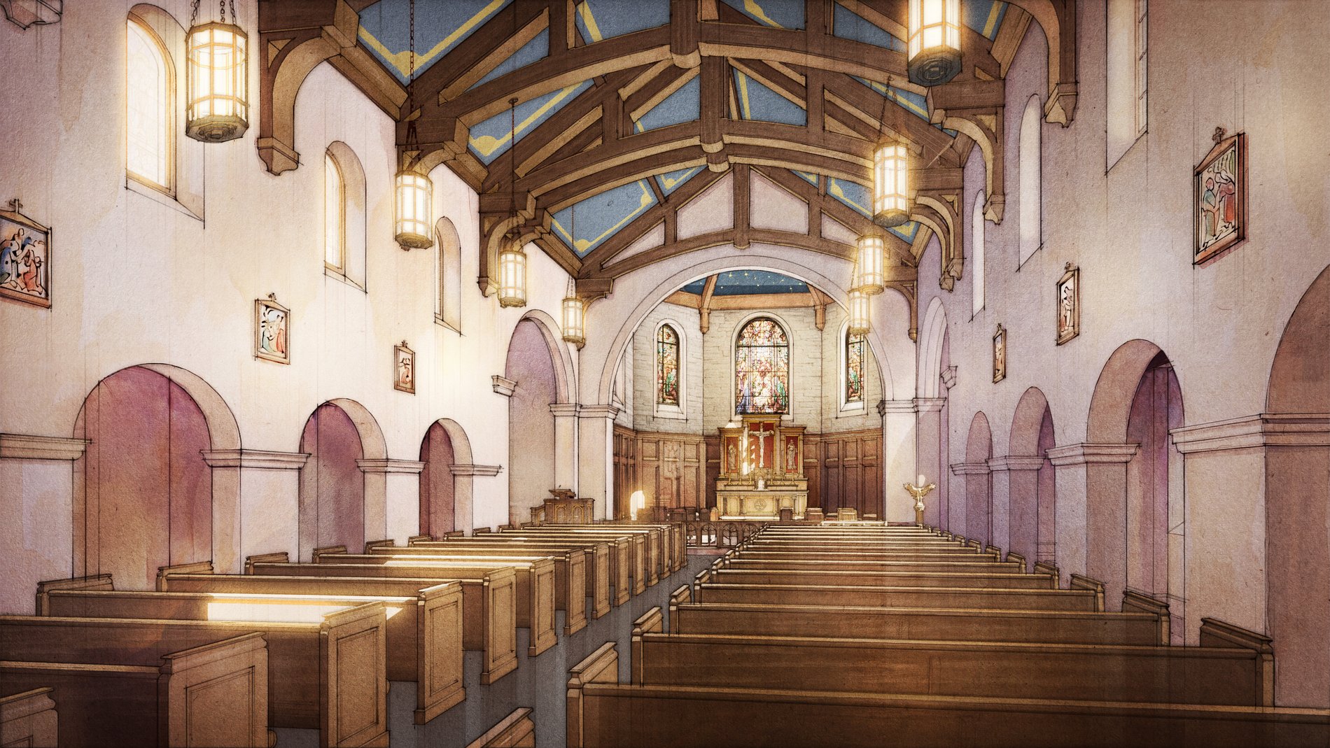 Incarnation Catholic Church — interior rendering